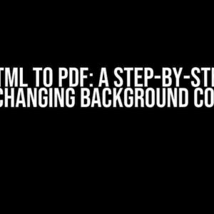 iText HTML to PDF: A Step-by-Step Guide to Changing Background Color